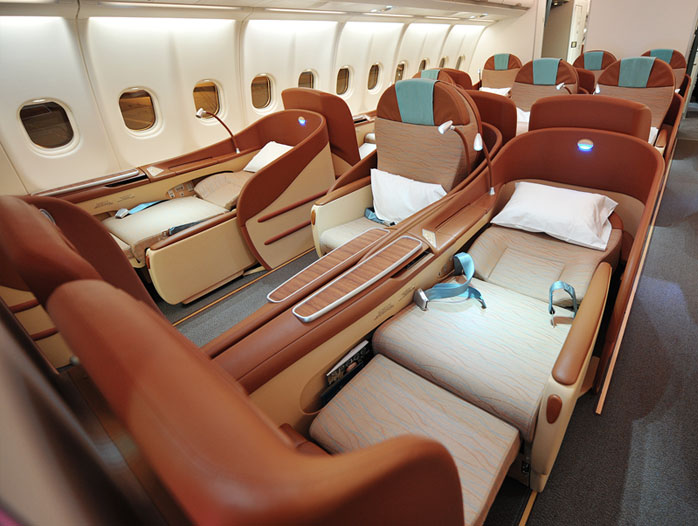 Oman Air Business Class Seat - Full Flat Position
