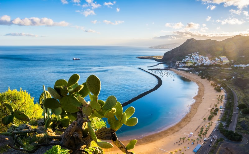 Beach Las Teresitas in Tenerife Canary Islands